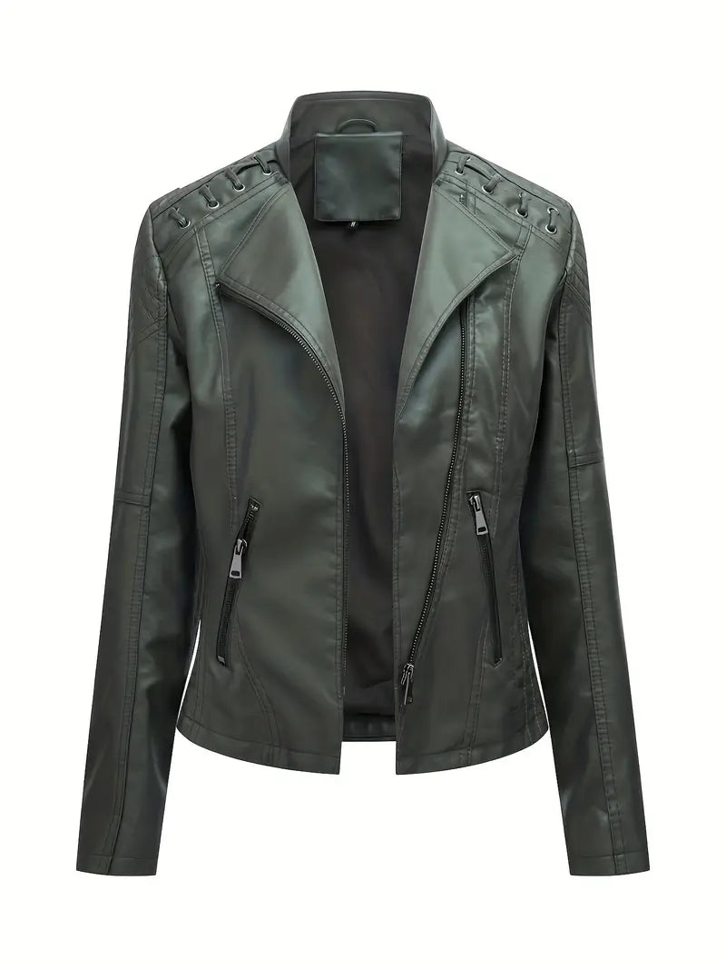 Branna™ | Zippered Biker Jacket