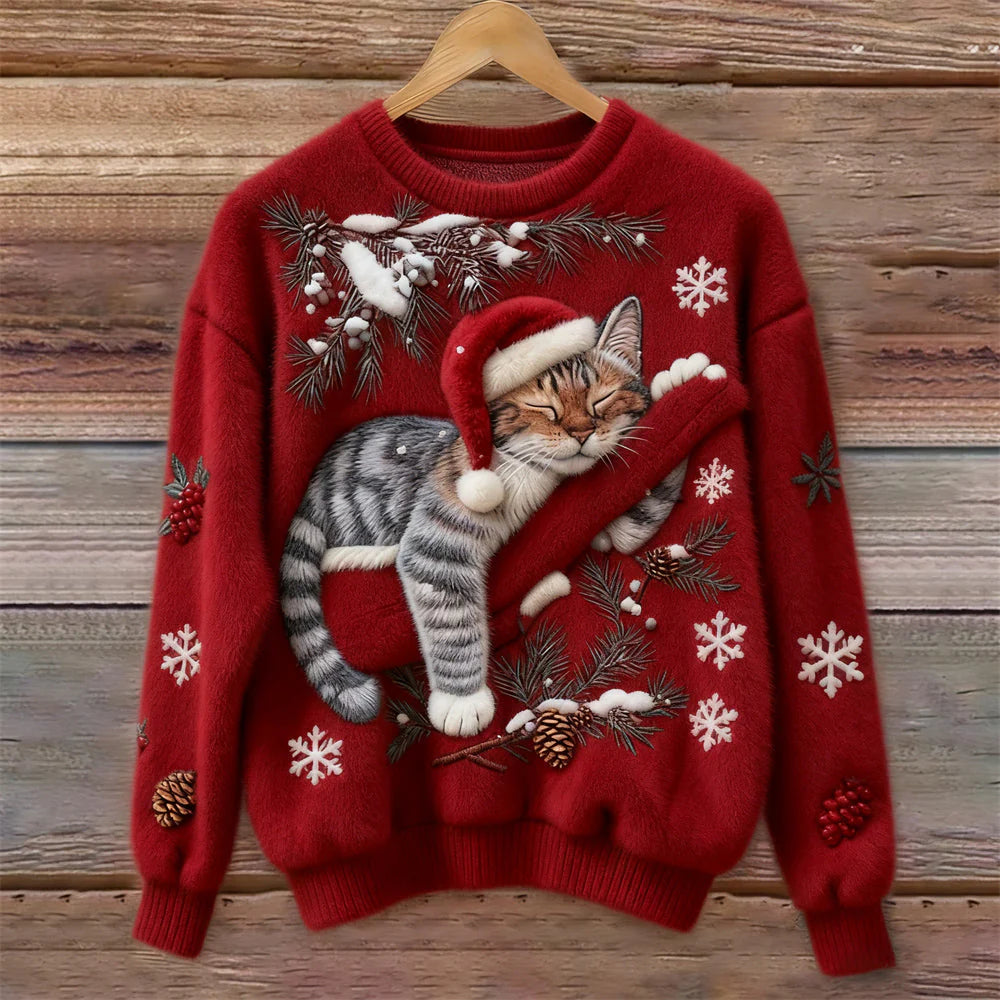 Karissa™ | Cozy Cat-print Sweater