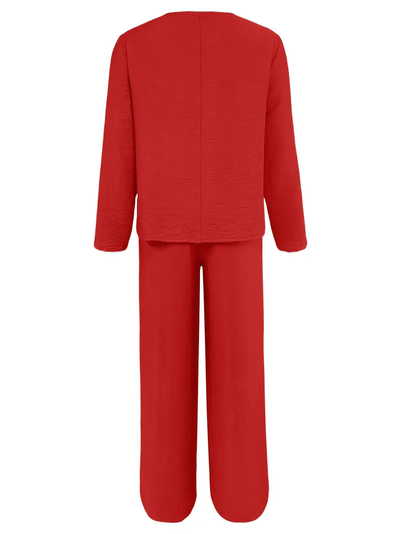 Fidelia™ | Casual Wide-Leg Pantsuit