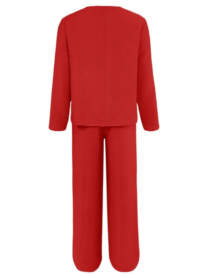 Fidelia™ | Casual Wide-Leg Pantsuit