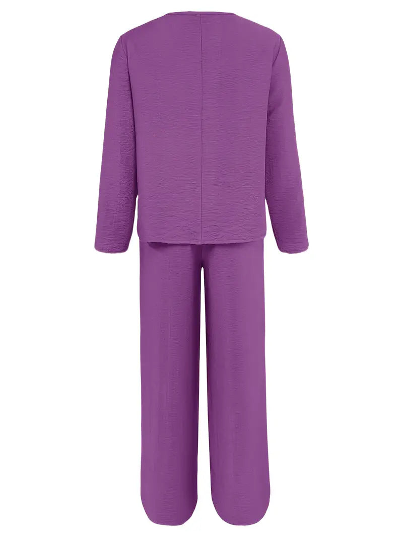 Fidelia™ | Casual Wide-Leg Pantsuit