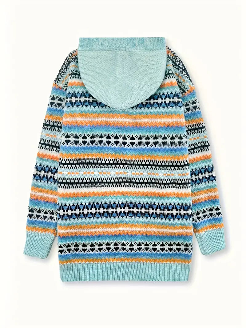 Perlina™ | Elegant Hooded Cardigan