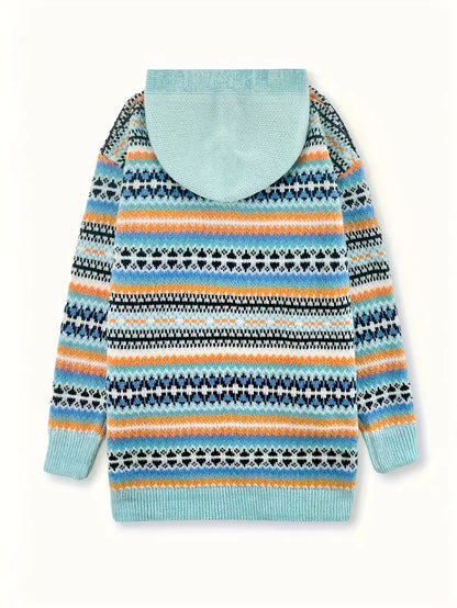 Perlina™ | Elegant Hooded Cardigan