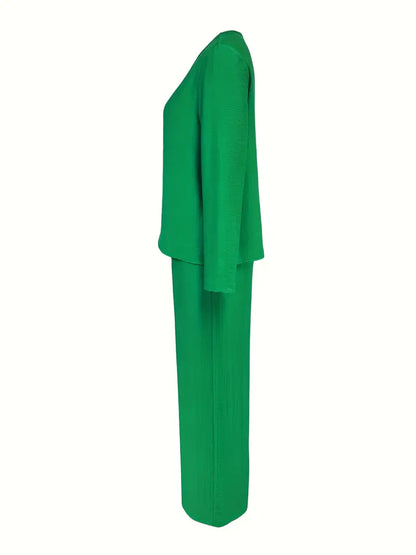 Fidelia™ | Casual Wide-Leg Pantsuit