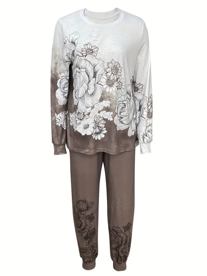 Ysoria™ | Floral Round Neck Suit