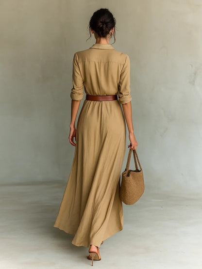 Sorelle™ | Elegant Long Dress With Belt