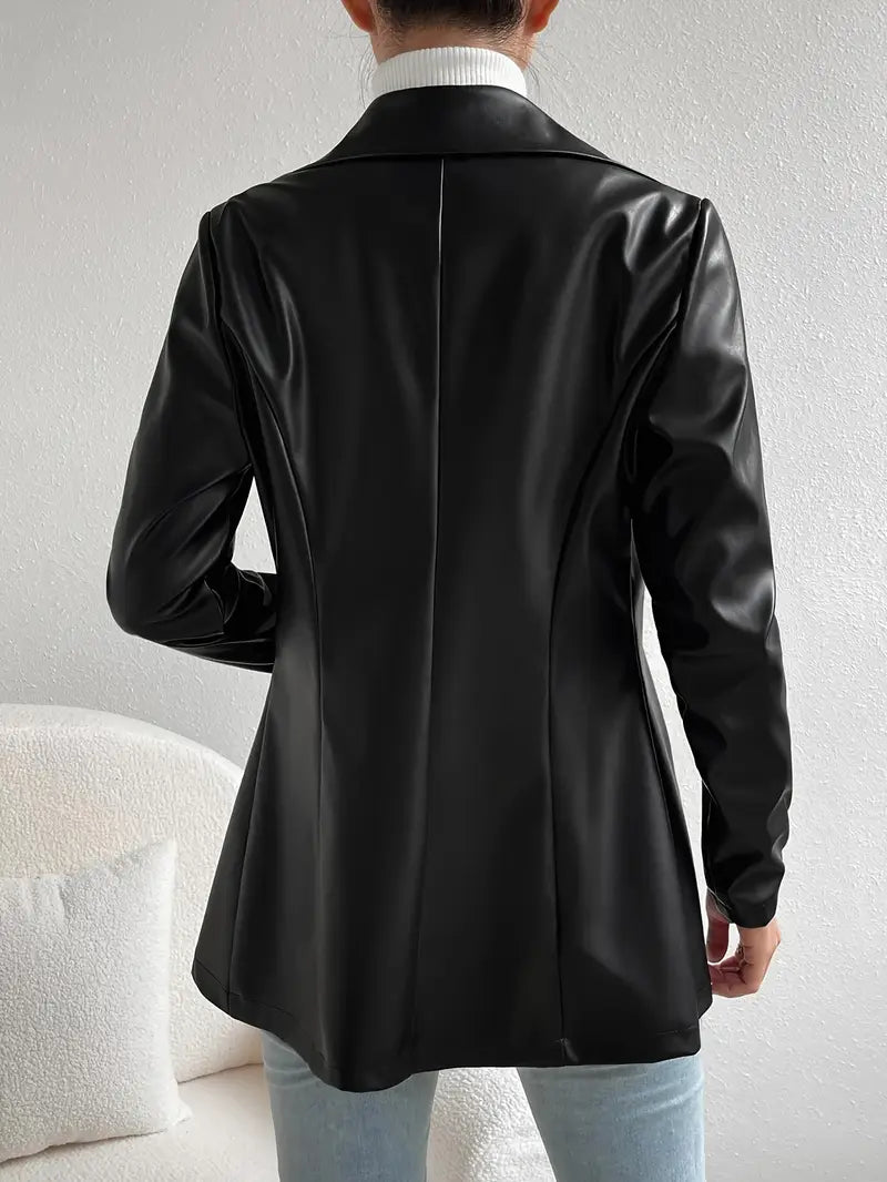 Marenya™ | Elegant Black Long Coat