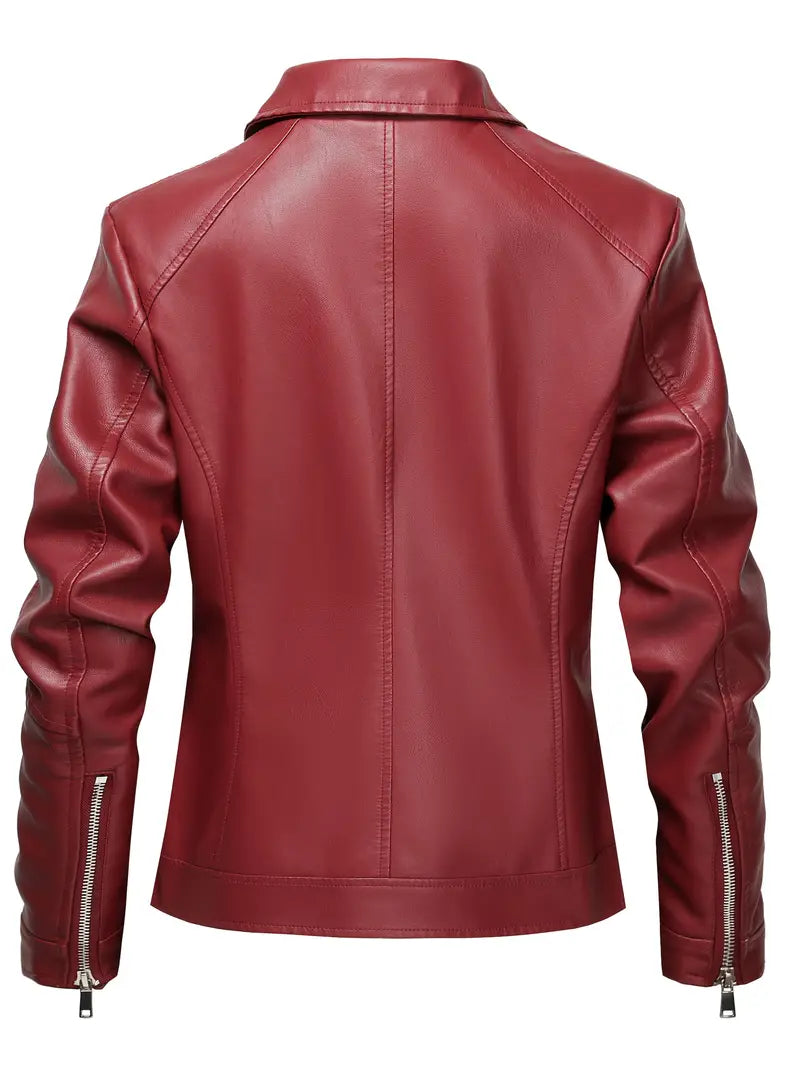 Zerina™ |  Leather Biker Jacket