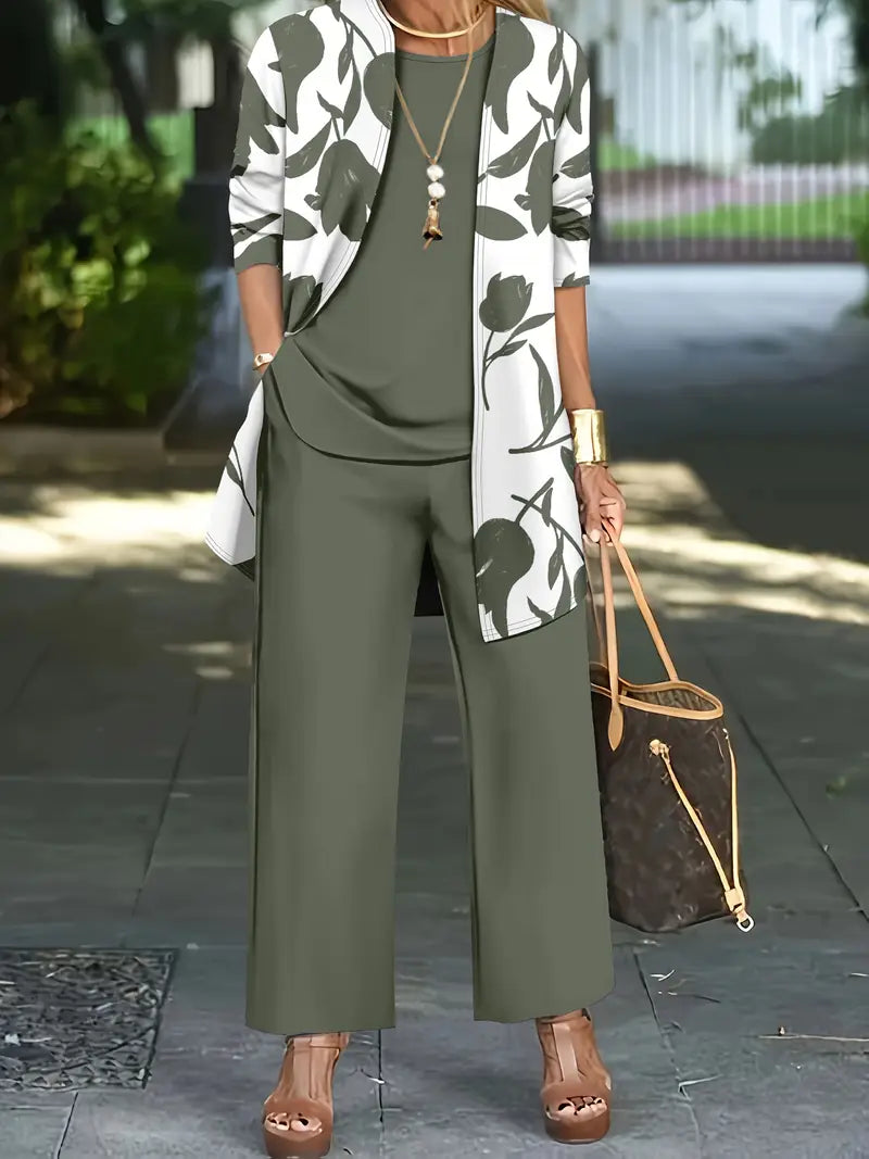 Delilah™ | Versatile Print and Solid Casual Set