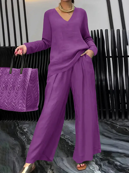 Fidelia™ | Casual Wide-Leg Pantsuit