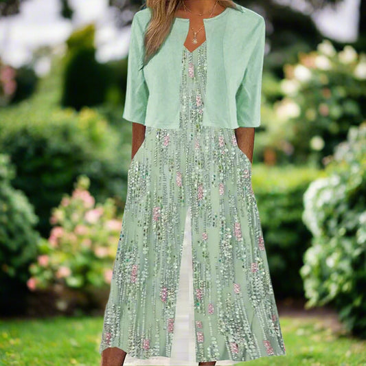 Jaleira™ | Stylish Green Jumpsuit with Jacket