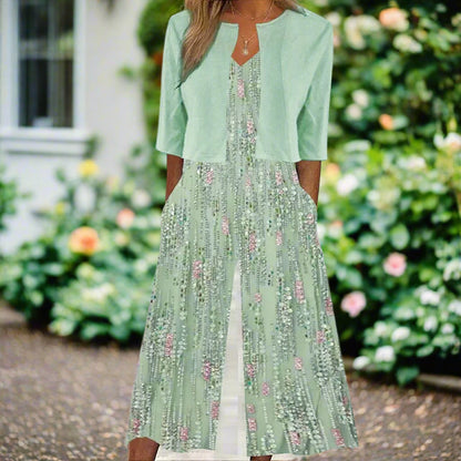 Jaleira™ | Stylish Green Jumpsuit with Jacket
