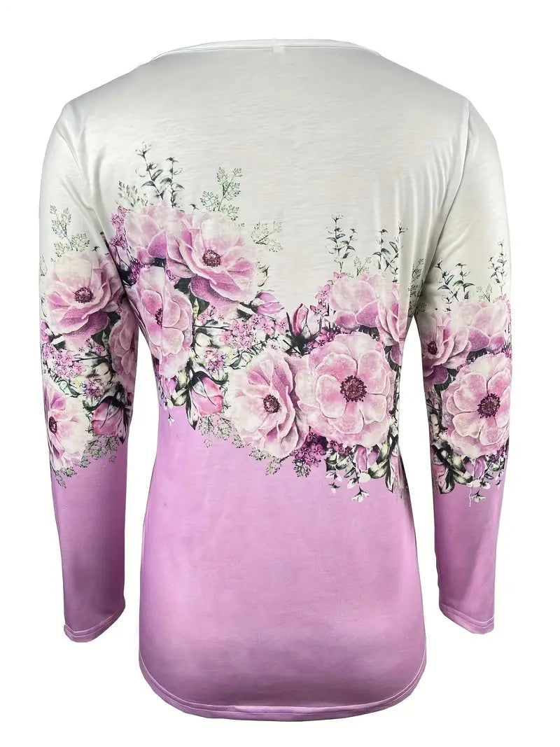 Halcyon™ | Floral half-zip top
