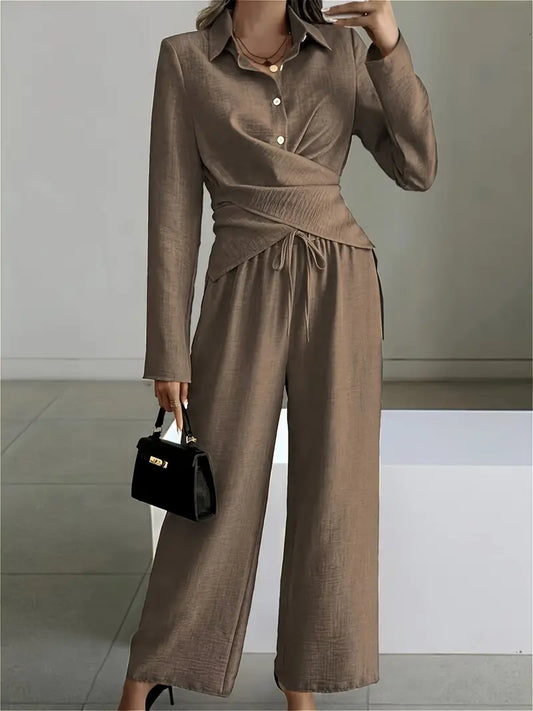 Phoebe™ | Chic Brown Casual Set