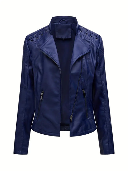 Branna™ | Zippered Biker Jacket