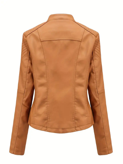 Branna™ | Zippered Biker Jacket
