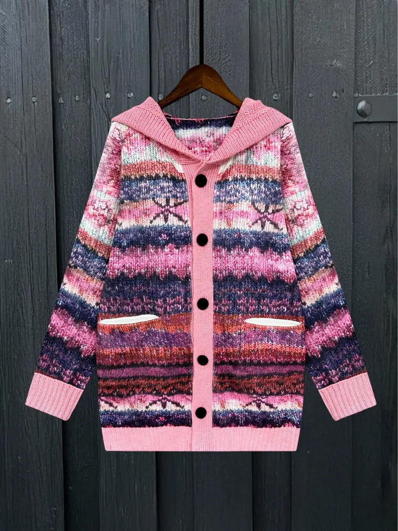 Perlina™ | Elegant Hooded Cardigan