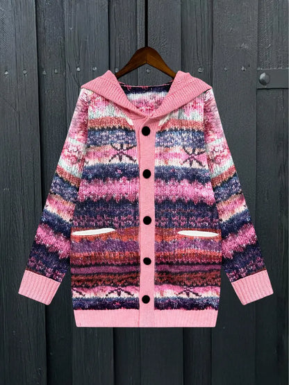 Perlina™ | Elegant Hooded Cardigan