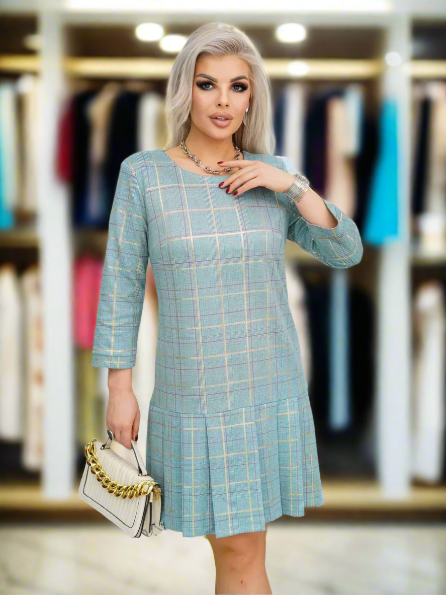 Fiorenza™ | Premium Geruite Jurk