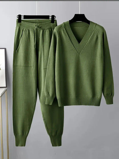 Helisent™ | V-Neck Two-Piece Set
