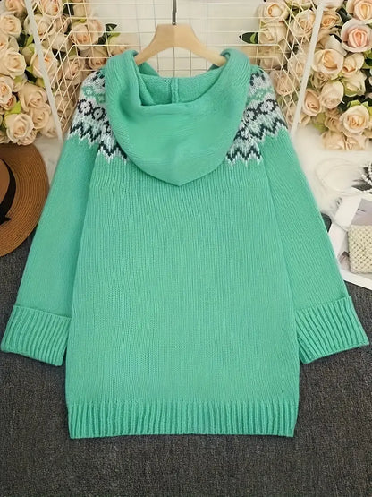Kylara™ | Women'S Cardigan with Geometric Pattern