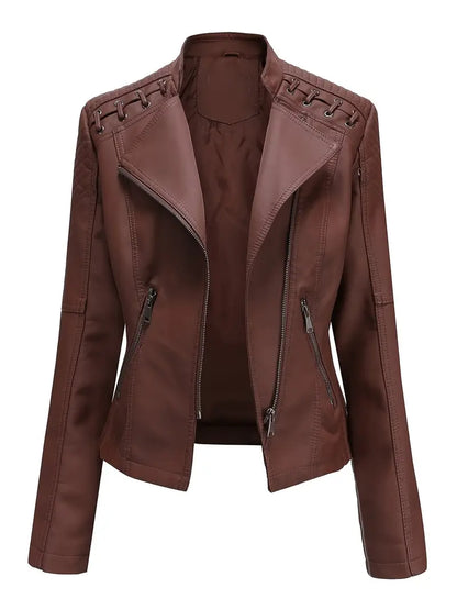 Branna™ | Zippered Biker Jacket
