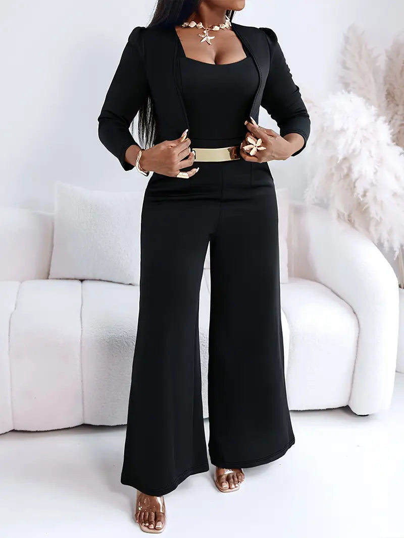 Perrin™ | Off-Shoulder Tie-Waist Jumpsuit