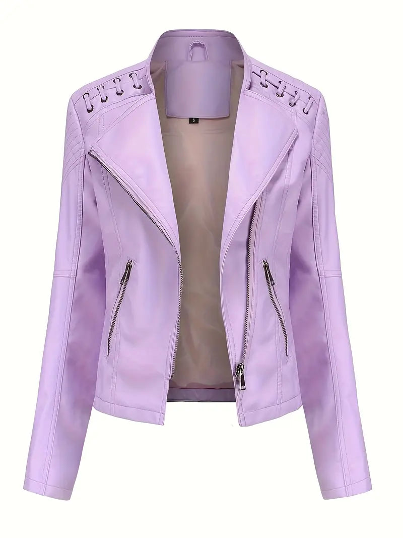 Branna™ | Zippered Biker Jacket