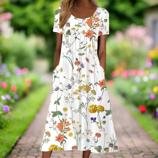 Aderyn™ | Lightweight Flower Print Dress