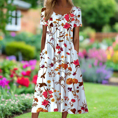 Aderyn™ | Lightweight Flower Print Dress
