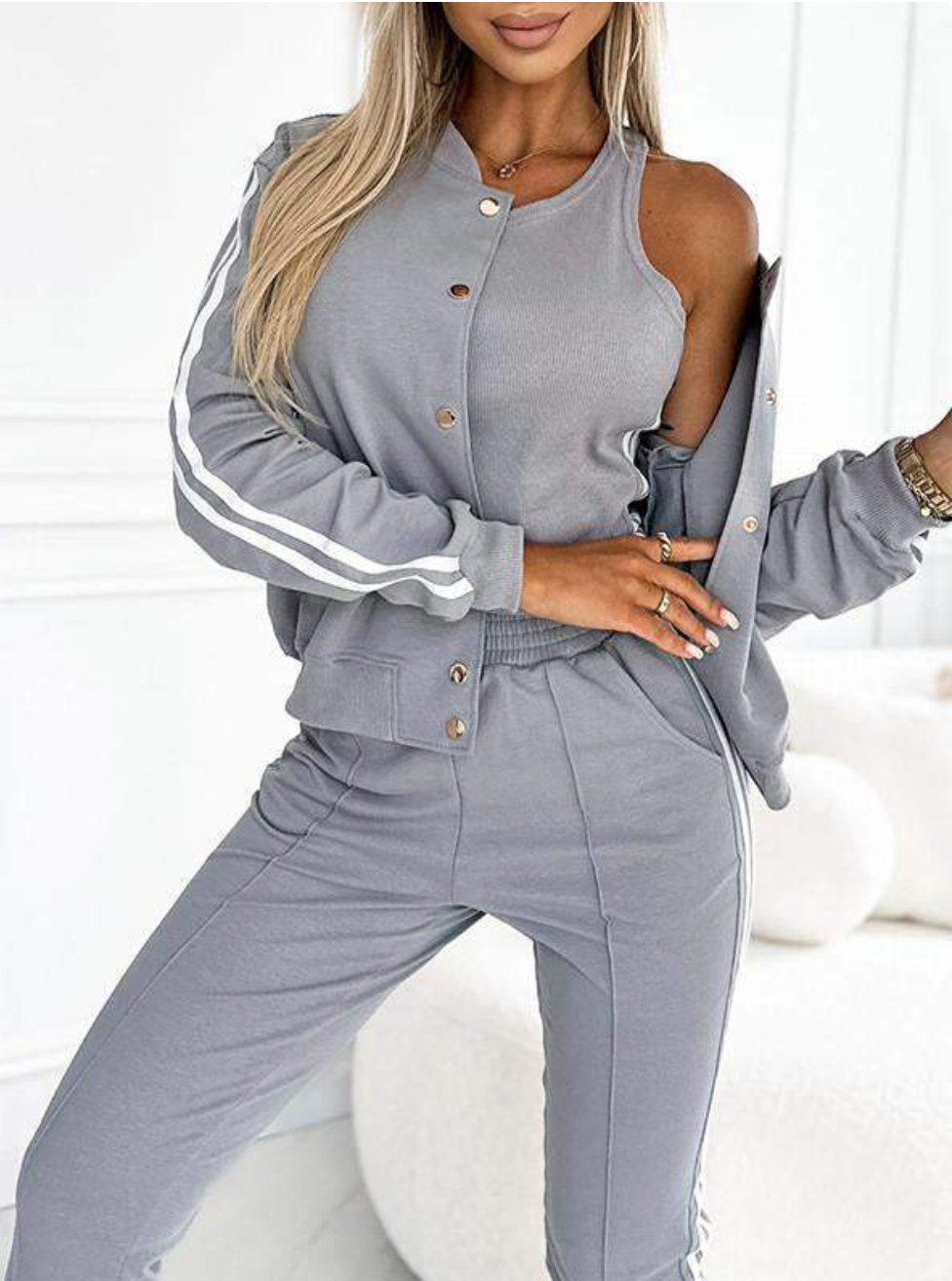 Kaida™ | Retro Sporty Tracksuit Set