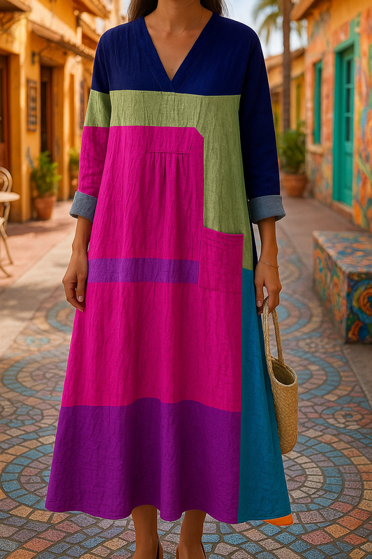 Queniva™ | Vintage Abstract Dress