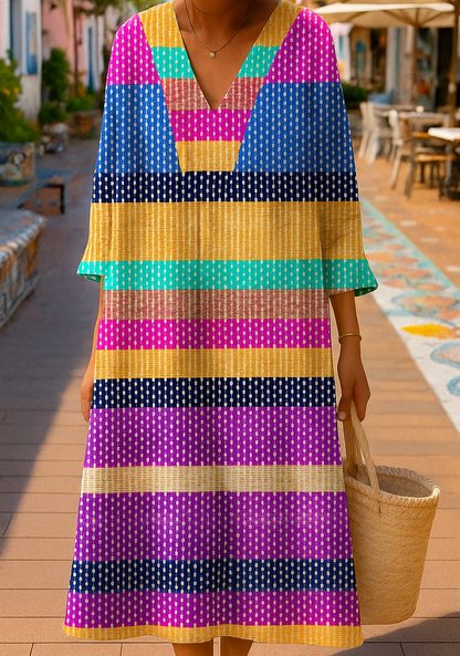 Queniva™ | Vintage Abstract Dress