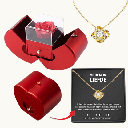 LYNN & CO | "Rozenliefde" - Witgouden Ketting