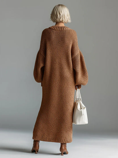 Elaryna™ | Elegant Knit Maxi Dress