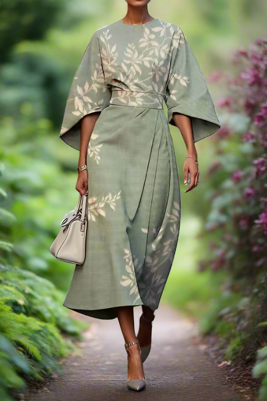 Raziela™ | Romantic Flower Midi Dress