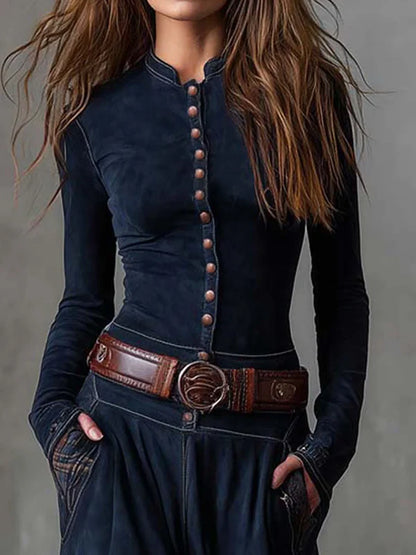 Annabille™ | Classic Suede Belt Dress