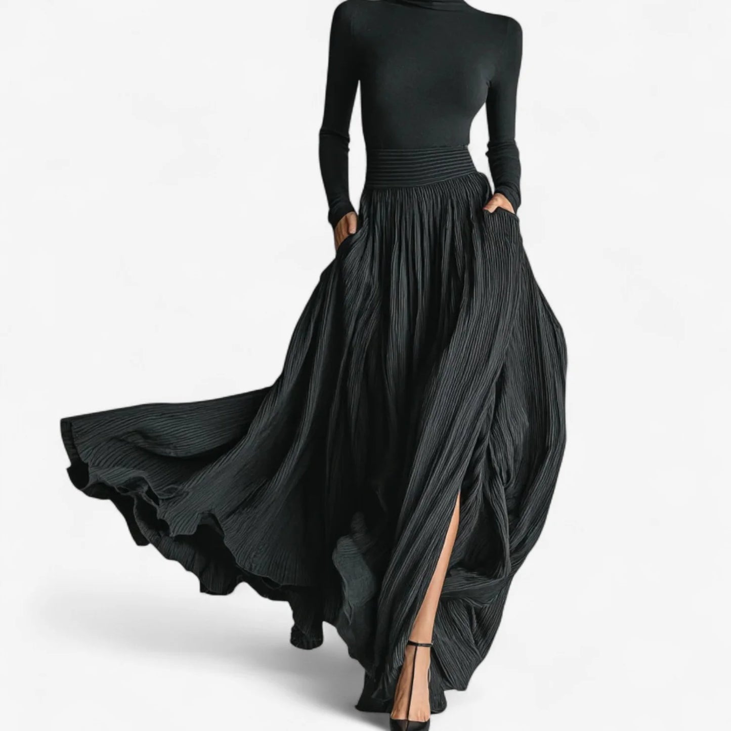 Brienne™ | Elegant Pleated Maxi Dress