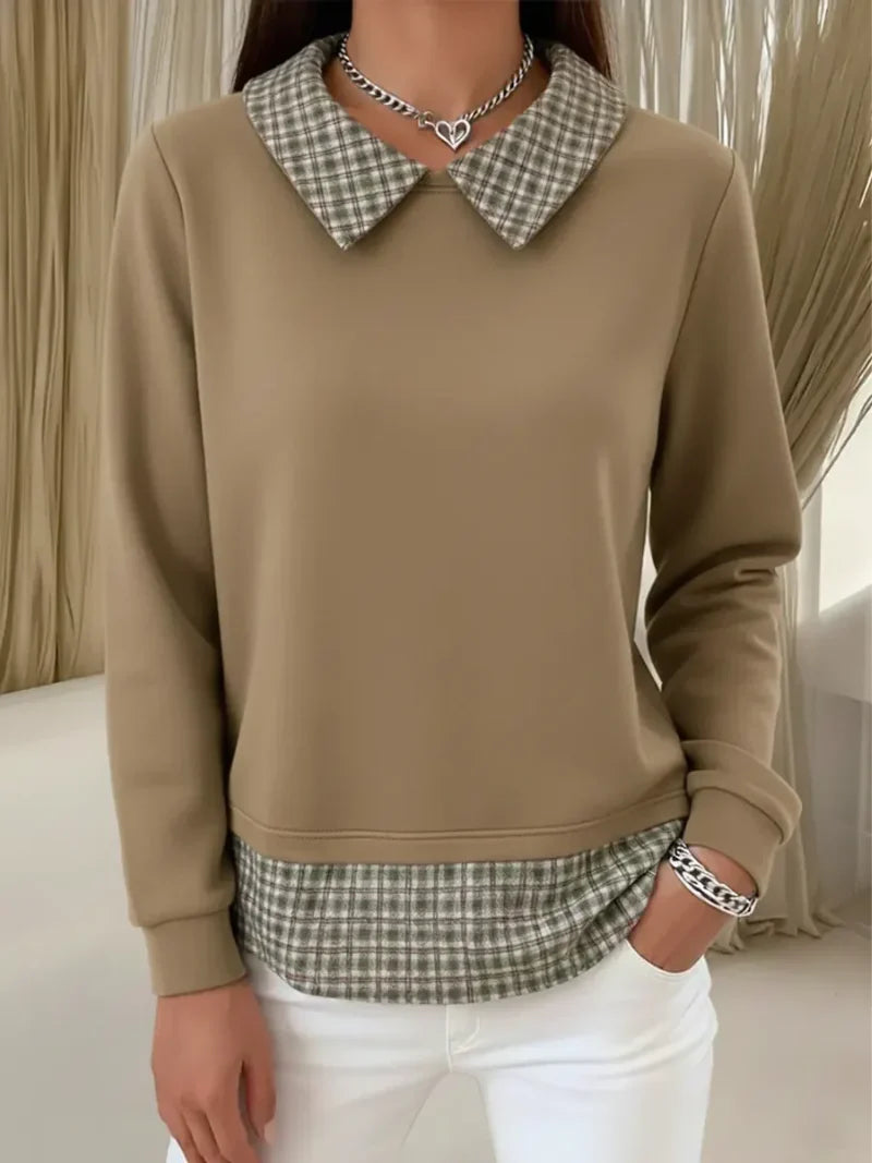 Avianna™ | Checked Collar Sweater