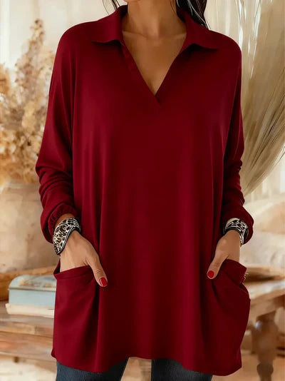Ismera™ |  Elegant V-neck Blouse