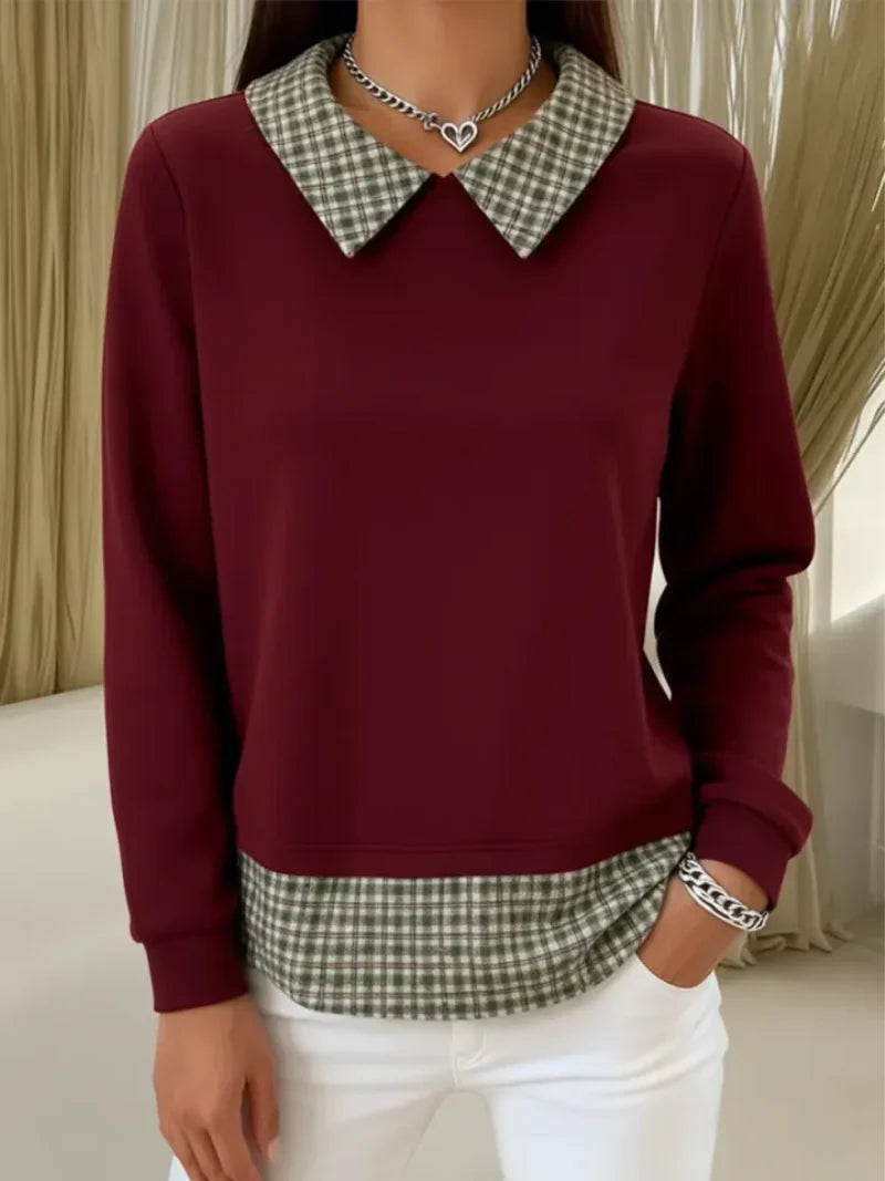 Avianna™ | Checked Collar Sweater