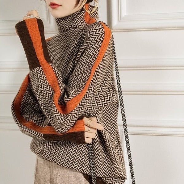 Iona™ | Striped Turtleneck Sweater