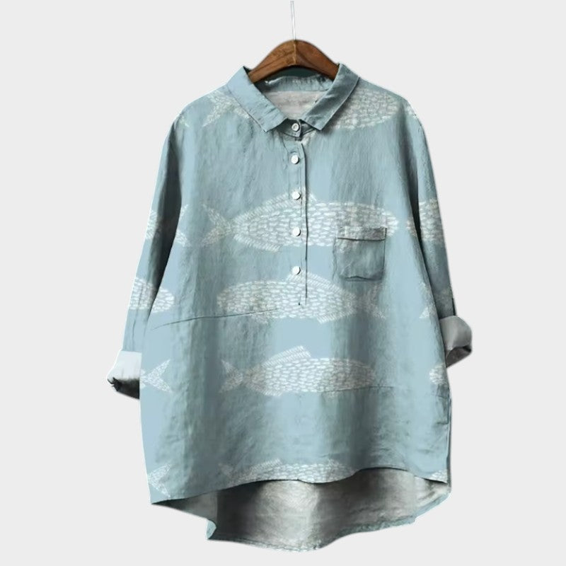 Rosa™ | Elegant Oversized Floral Blouse