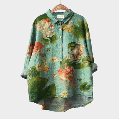 Rosa™ | Elegant Oversized Floral Blouse