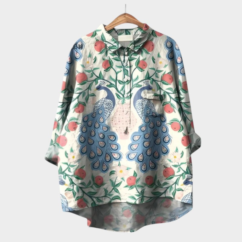 Rosa™ | Elegant Oversized Floral Blouse