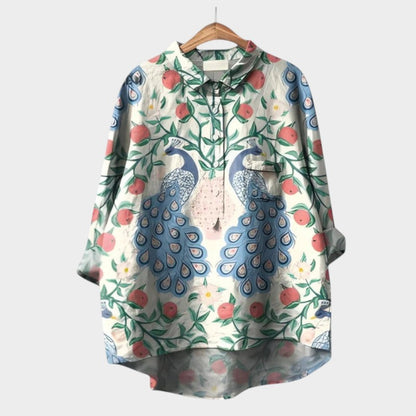 Rosa™ | Elegant Oversized Floral Blouse