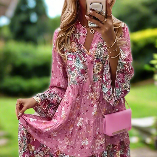 Delara™ | Soft Patterned Boho Style Dress