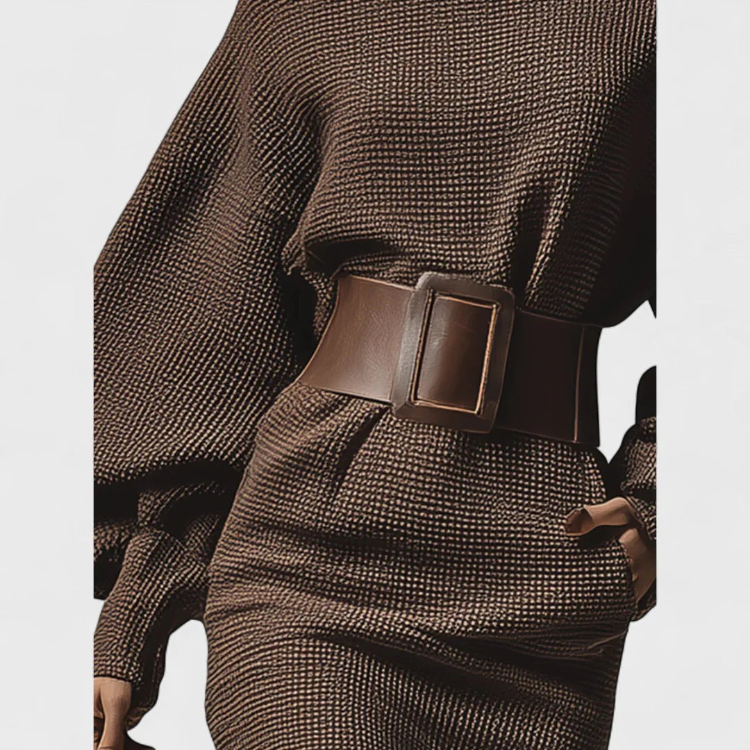 Giavanna™ | Knitted Belted Dress