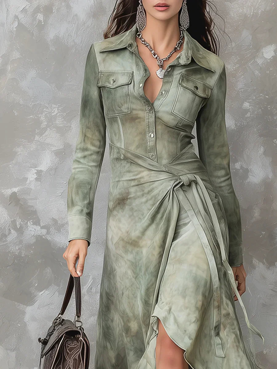 Bealina™ | Safari-Inspired Button-Up Dress