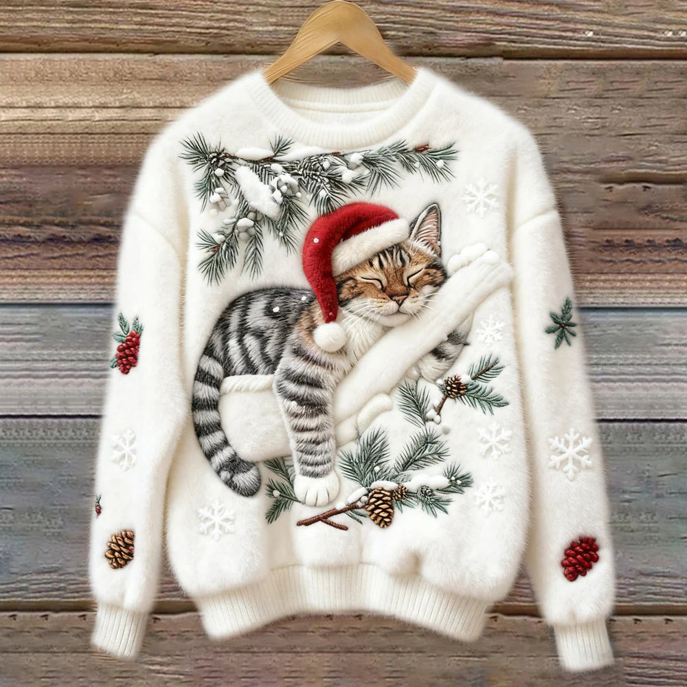 Karissa™ | Cozy Cat-print Sweater